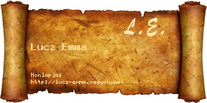 Lucz Emma névjegykártya