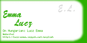 emma lucz business card